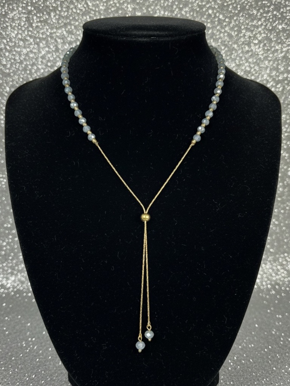 Delicate Crystal Gray Adjustable Necklace - Women Jewelry